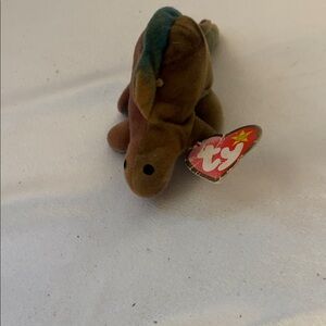 Ty Brown and Green Dinosaur Plush Toy